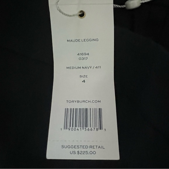 Tory Burch MAUDE LEGGING in Navy, New with Tags - Picture 6 of 8